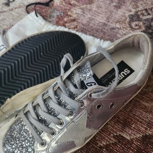 Silver Golden Goose Shoes with Dust Bag
